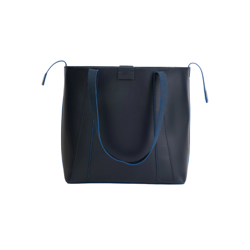 Classic Blue Bucket Style Tote Bag for Women