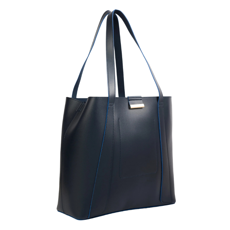 Classic Blue Bucket Style Tote Bag for Women