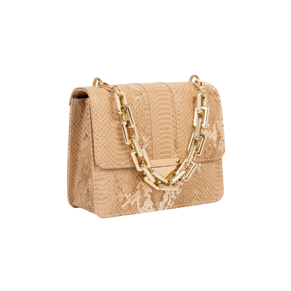 Classic Brown Textured Shoulder Handbag for Women