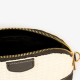 Classic White Textured Floral Handbag for Women