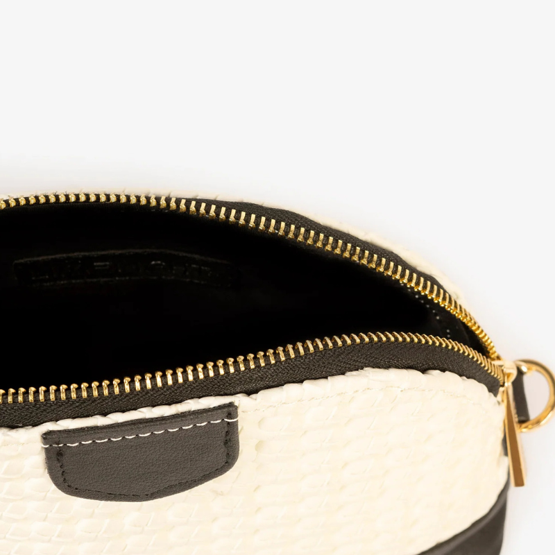 Classic White Textured Floral Handbag for Women