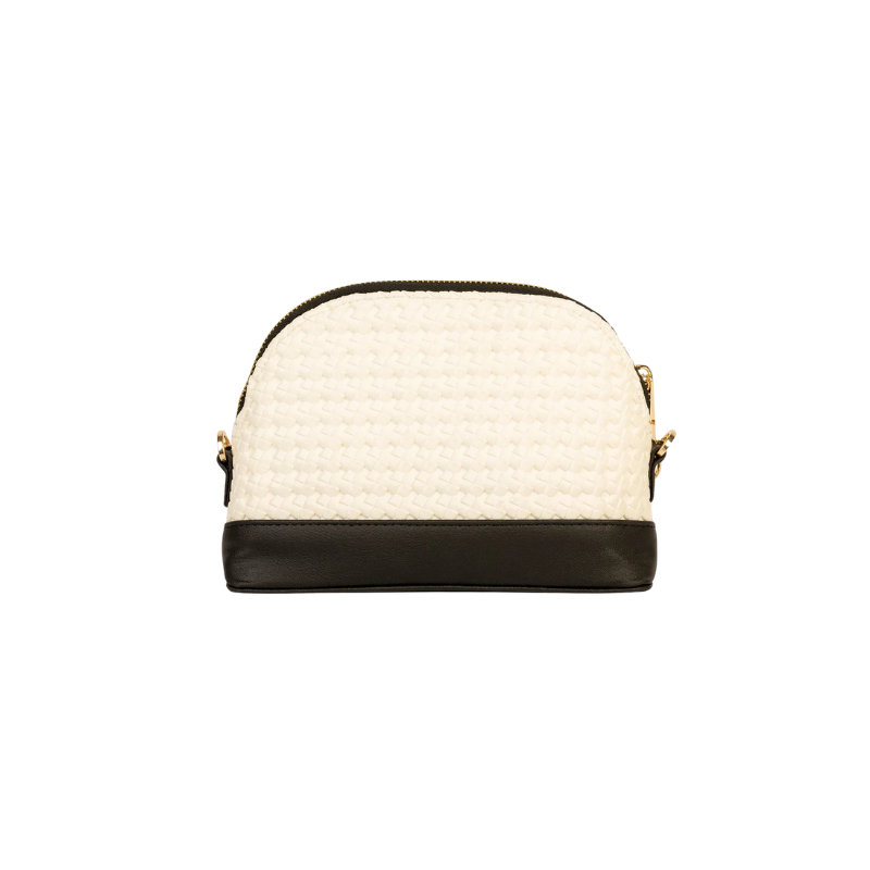 Classic White Textured Floral Handbag for Women