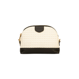 Classic White Textured Floral Handbag for Women