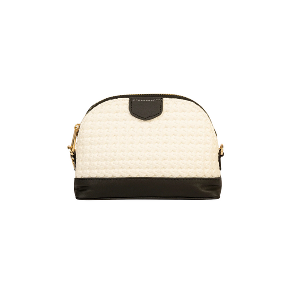 Classic White Textured Floral Handbag for Women