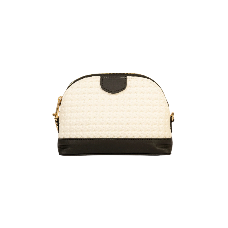 Classic White Textured Floral Handbag for Women