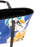 Elegant Blue Floral Pattern Tote Bag for Women