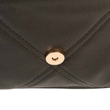 Elegant Black Quilted Stitch Shoulder Handbag for Women