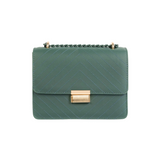 Stylish Teal Chevron Stitch Handbag for Women