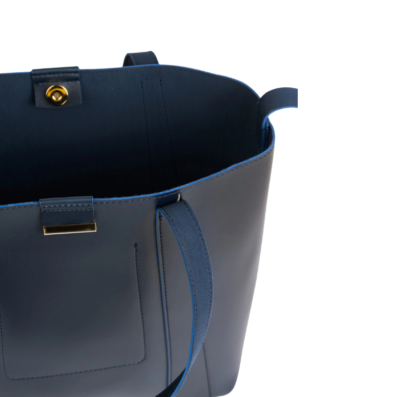 Classic Blue Bucket Style Tote Bag for Women
