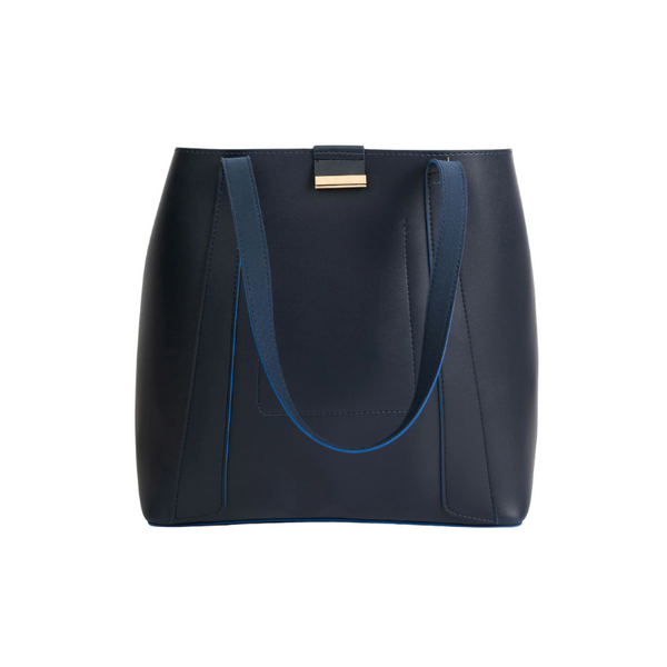 Classic Blue Bucket Style Tote Bag for Women